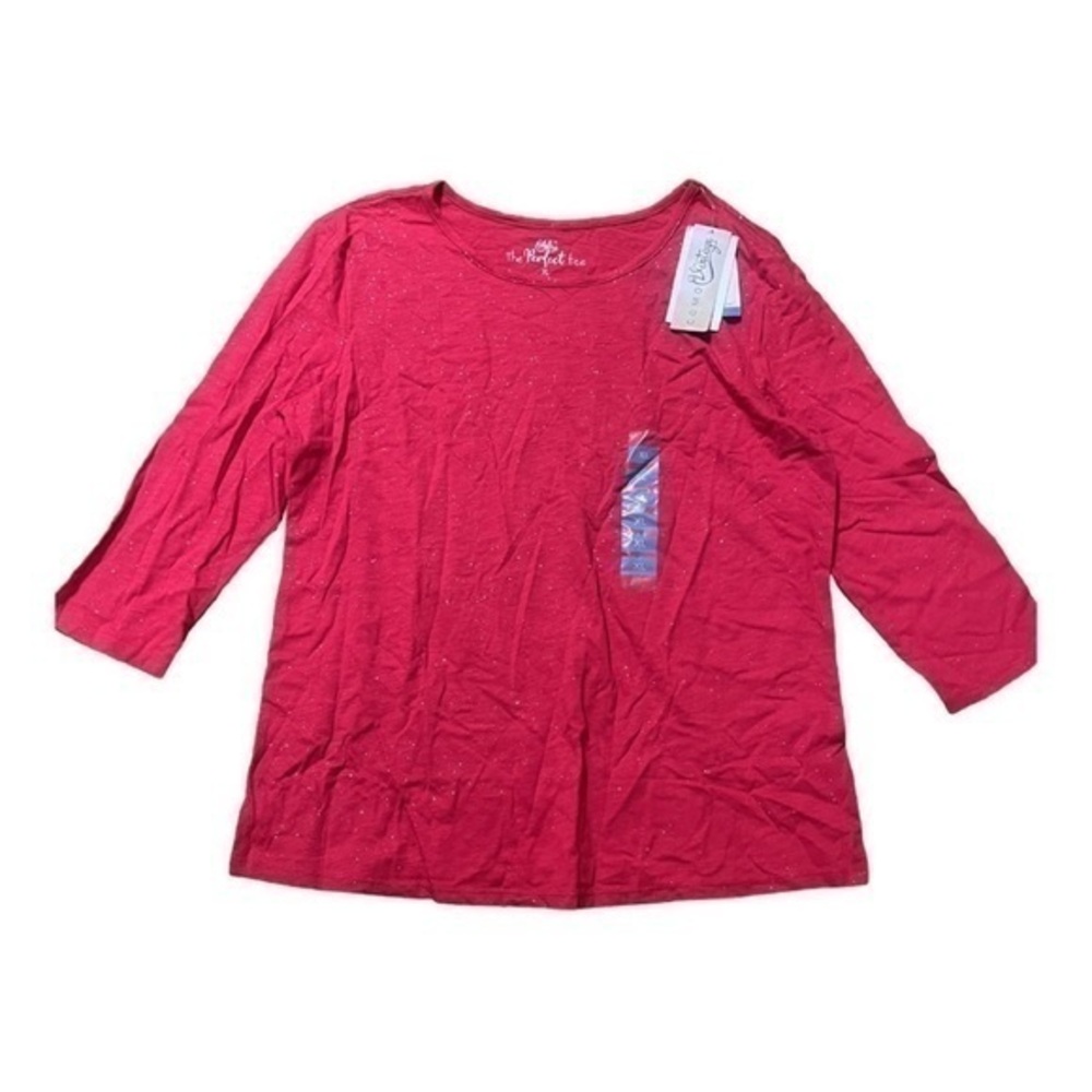 ❤️‼️COMO Vintage T-Shirt Women’s Large Size XL Red The Perfect Tee Long Sleeve